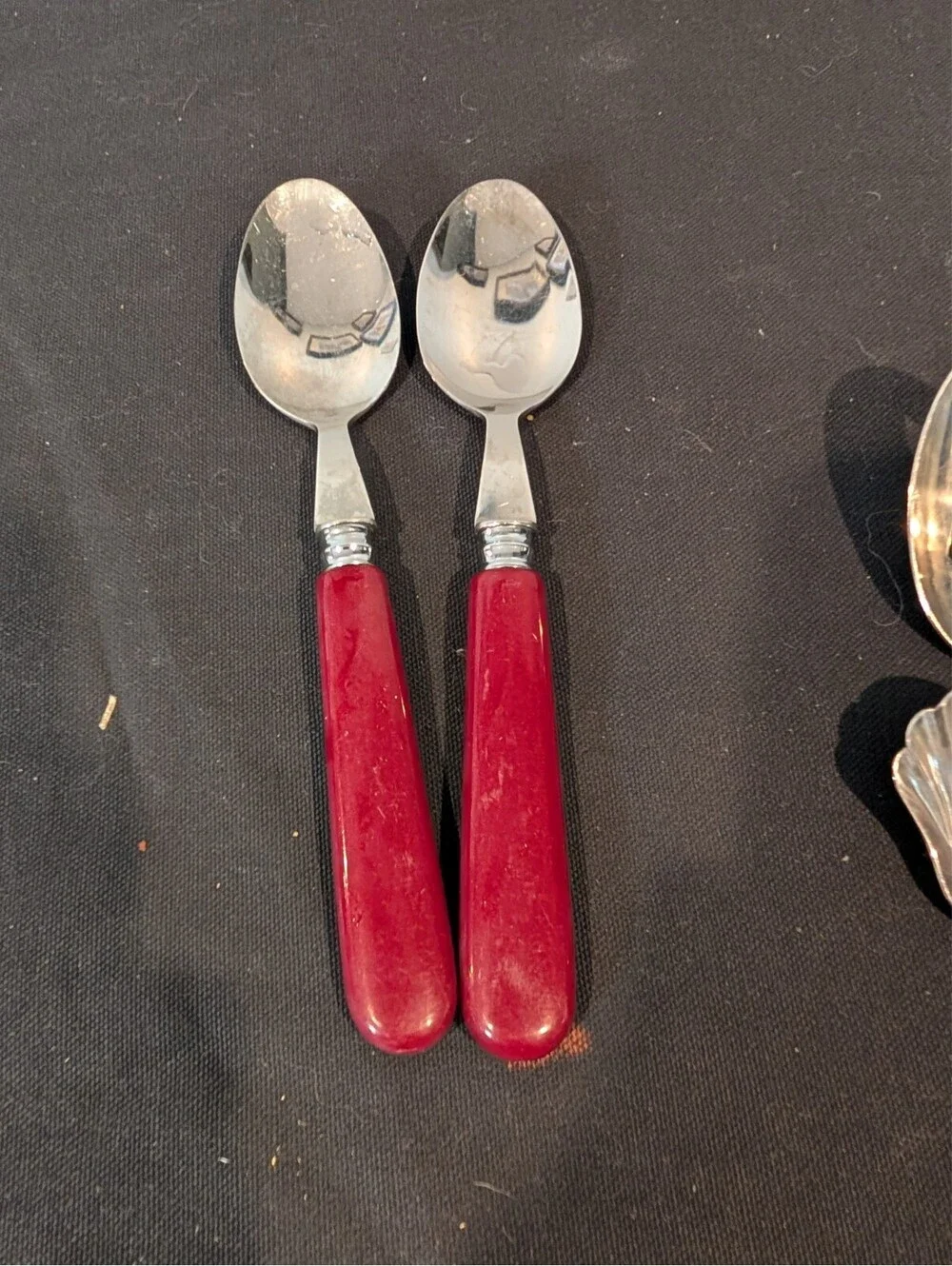 Ginkgo GIK3 Burgundy Handle 18/8 Stainless Korea Flatware 11 Pc Replacement Lot